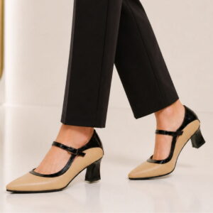 Maia beige negro - calzado femenino Eleinn